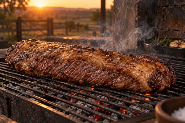 Vacío a la parrilla a fuego lento