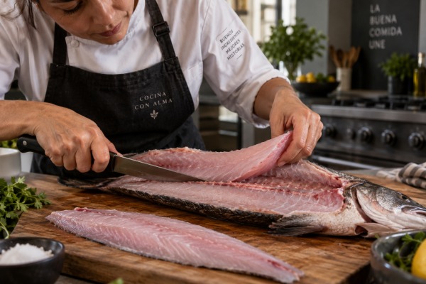 Cómo filetear pescado sin espinas