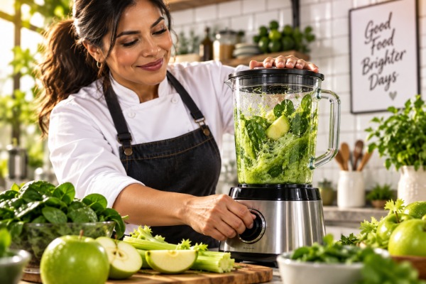 Jugo verde detox para el desayuno