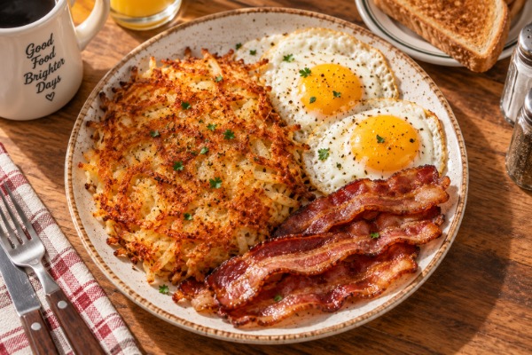 Hash Browns de papa en sartén