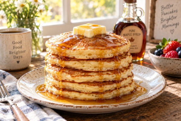 Pancakes esponjosos estilo americano